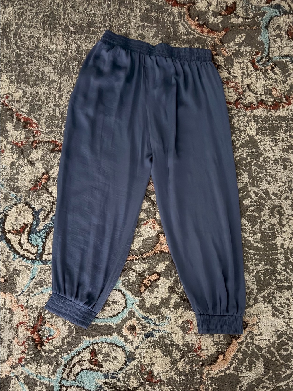 Hem & Thread Navy Elastic Cuff Ankle Pants